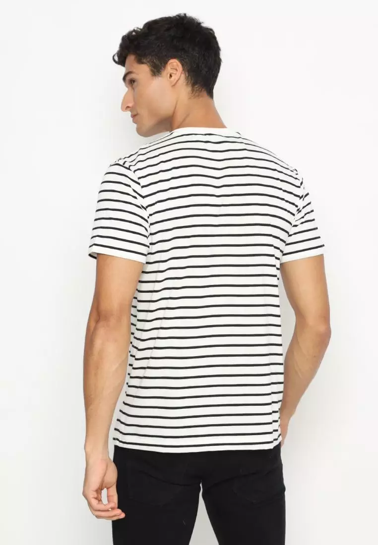 Matsuda T Shirt Pria Kaos Stripe Nantan