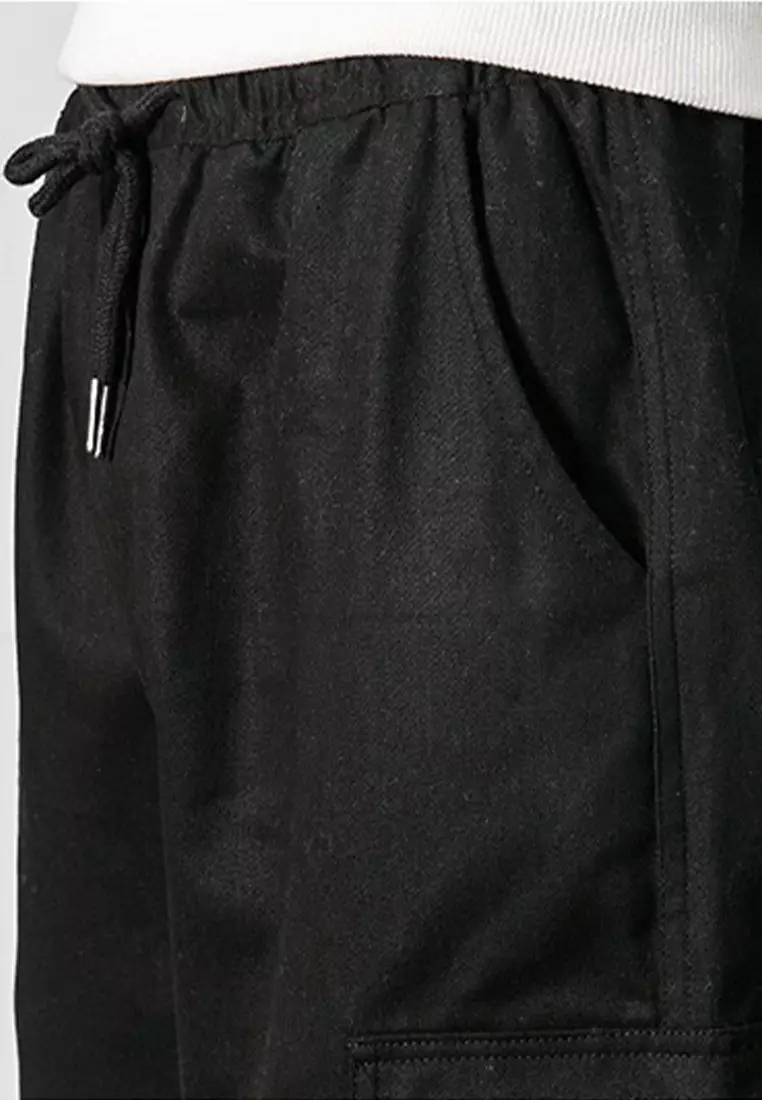 寬鬆休閒魔術貼工裝褲 J003