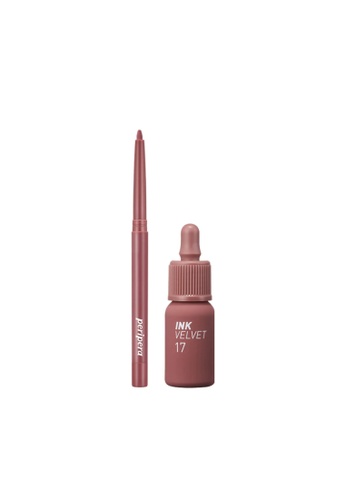 Peripera PERIPERA Ink Velvet + Lip Liner Set #01 Rosy Nude - [2 Colors to Choose] 73F5BBE5ECDC85GS_1