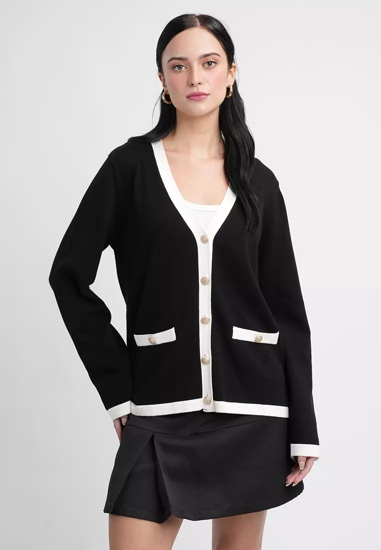 Amelia Signature Button-Up Knit Cardigan