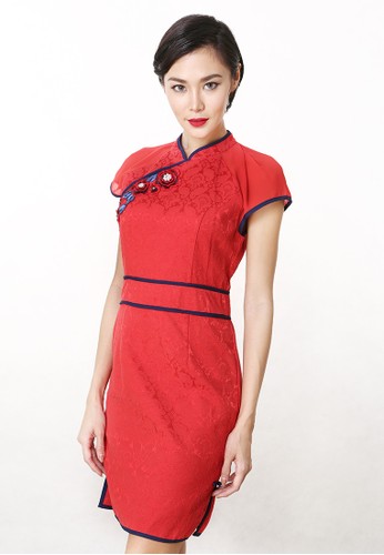 Aimee Cheongsam Dress Red