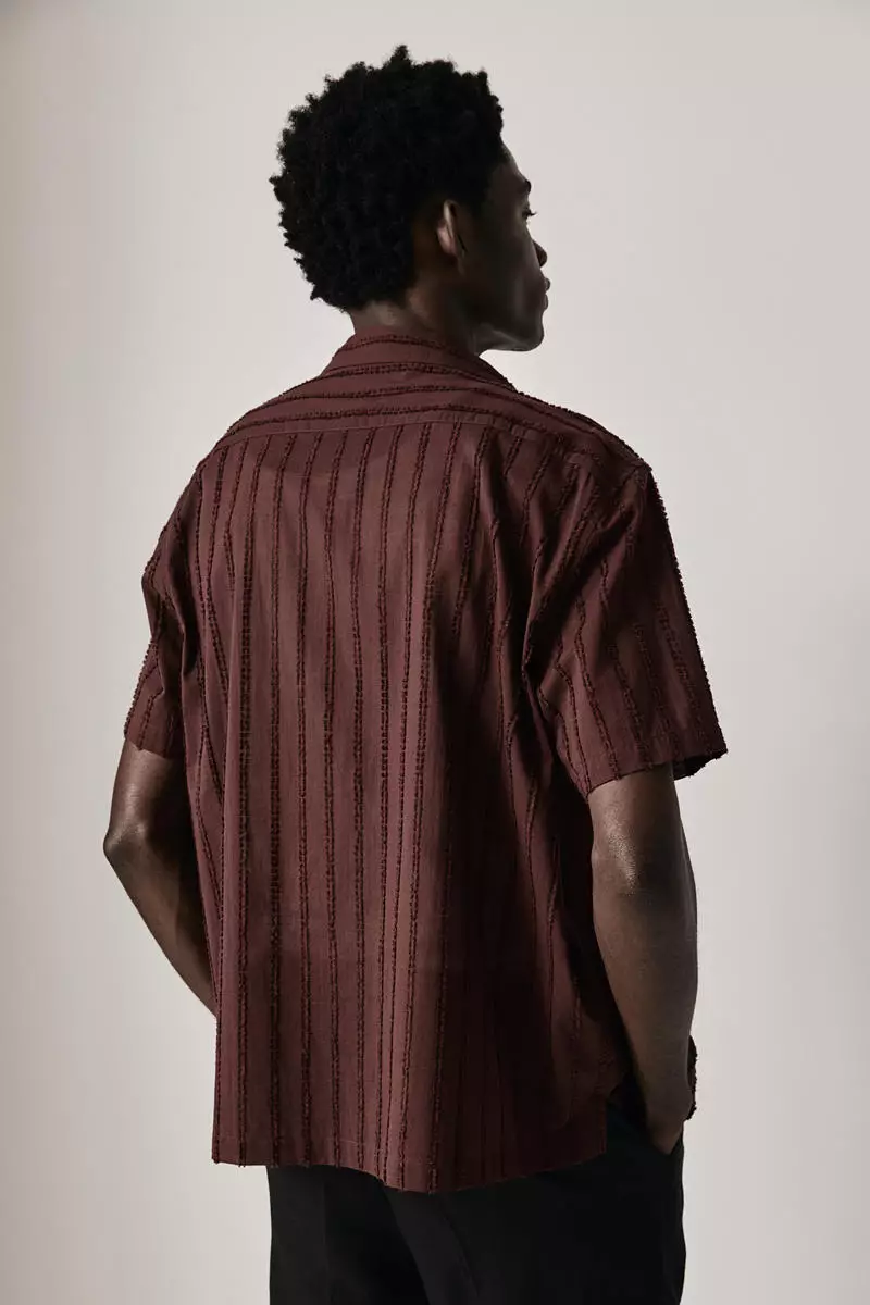 Regular Fit Textured-weave Resort Shirt