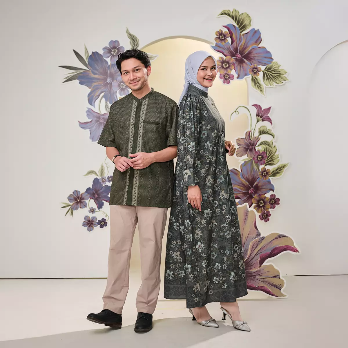 ZM Zaskia Mecca - Talina Teal Blue Gamis Dress - Alkisah - Edisi Timun Mas