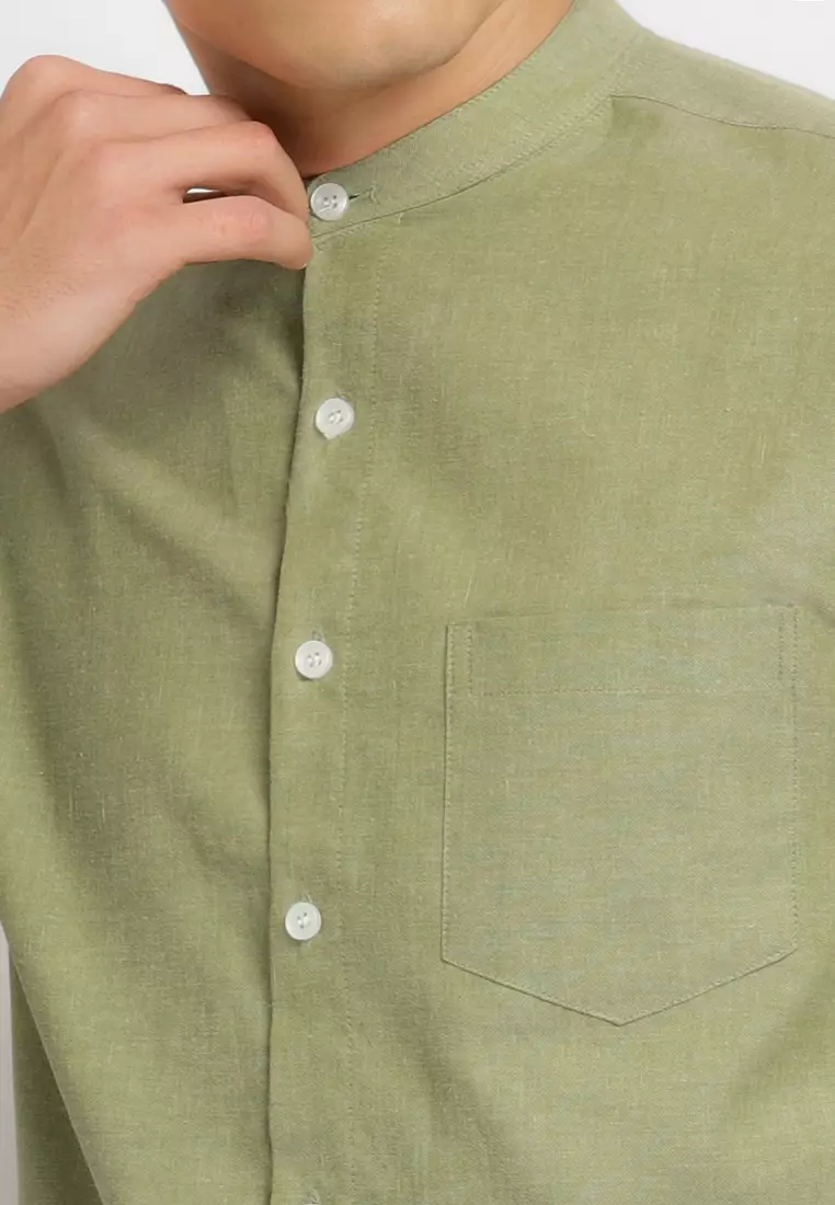 Olive Green Oxford Shanghai Shirt