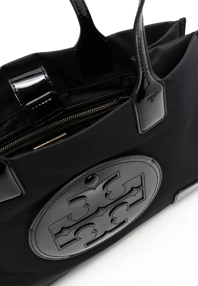Small Ella Patent Tote Bag Black 90482
