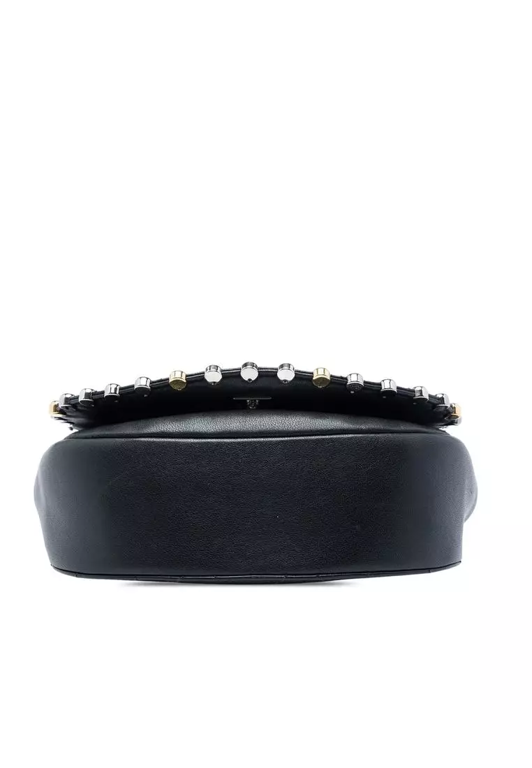 Pre-Loved Chanel Small Quilted Lambskin Studded Bubble Flap
