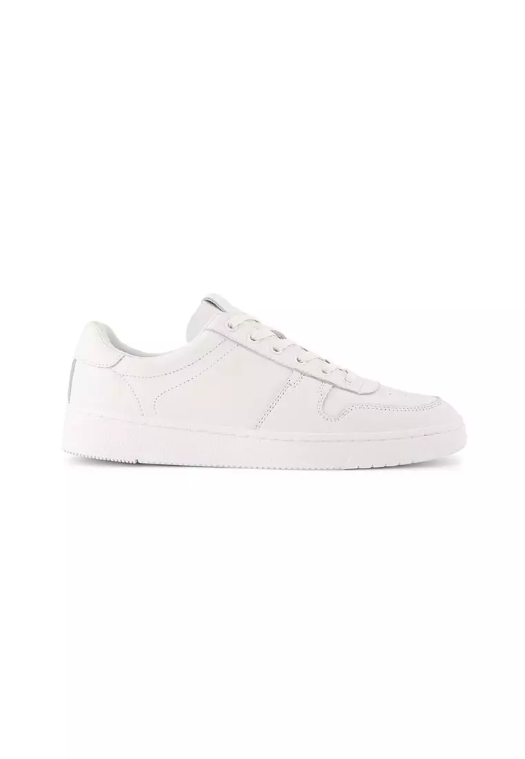 Men Travel Lite Court White Leather Shoes