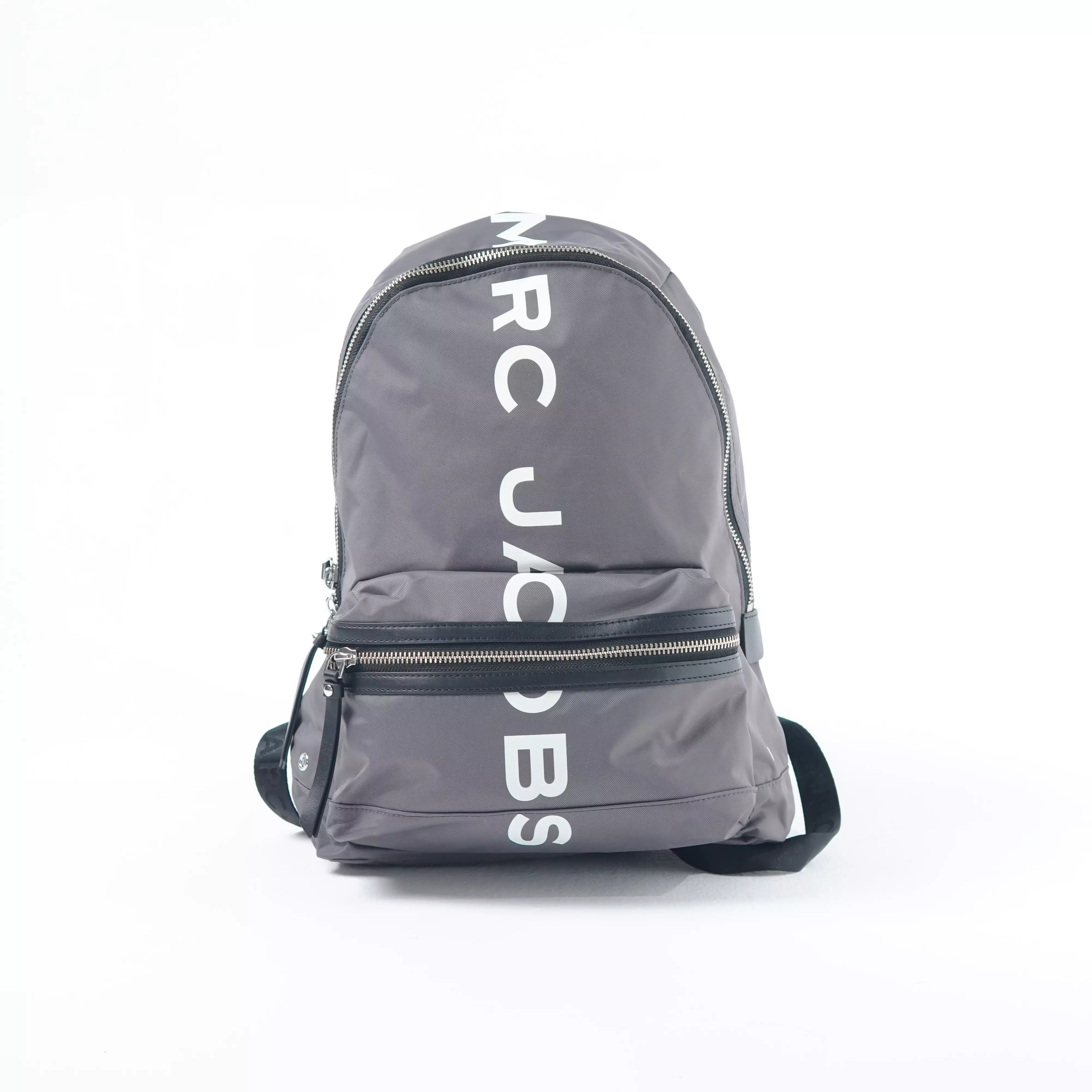 Tas MARC JACOBS TEXT CLASSIC WHITE GREY BACKPACK 100% ORIGINAL