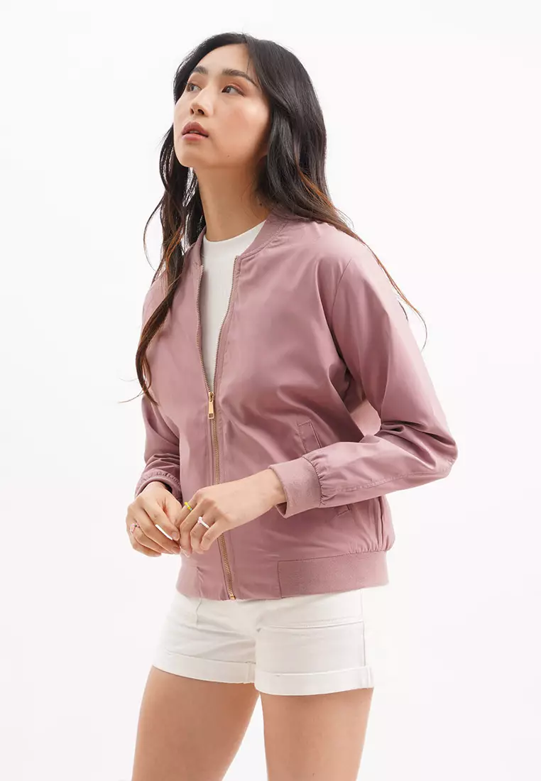 Penshoppe bomber jacket pink sale