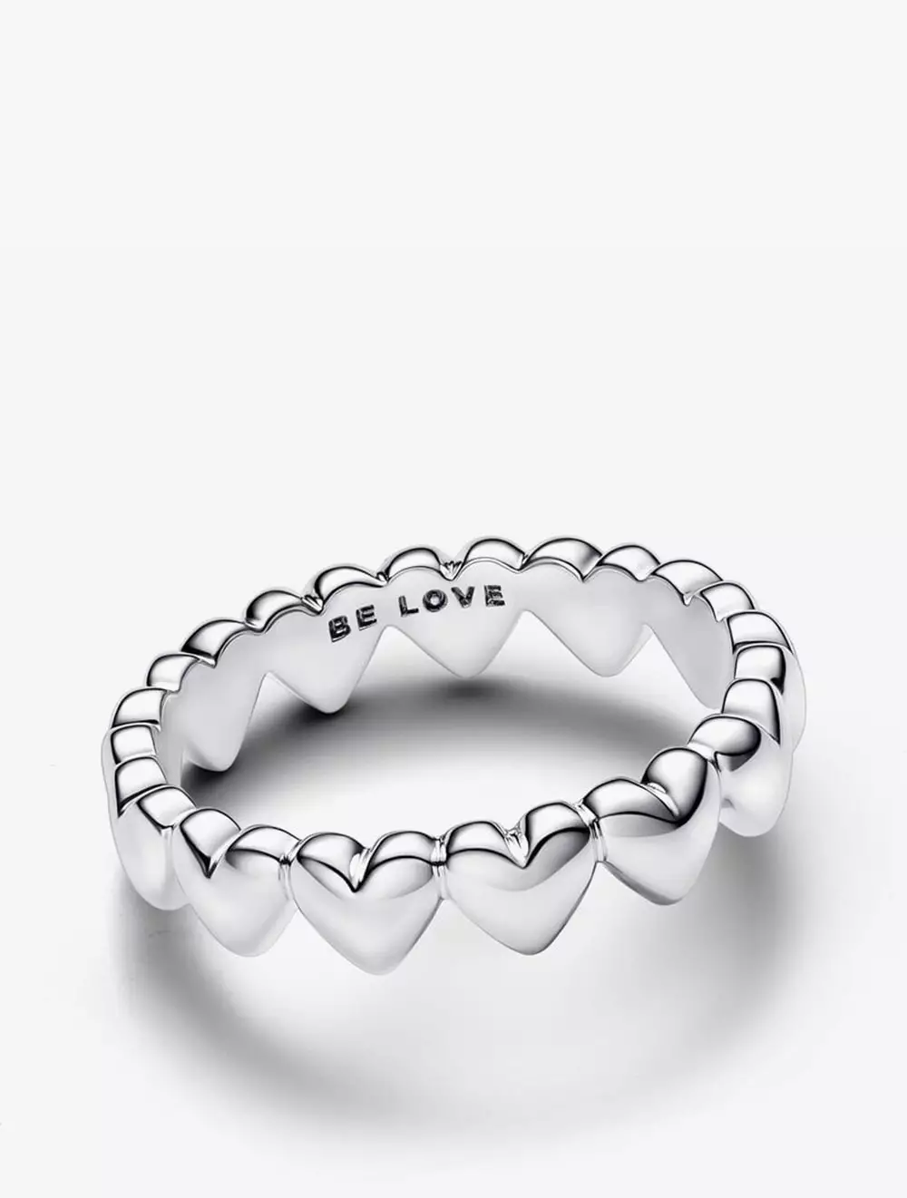 Hearts sterling silver ring