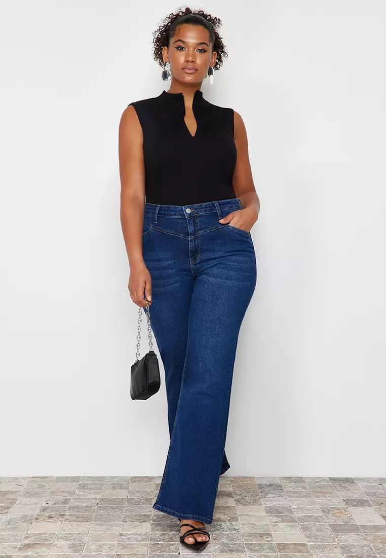 High Waist Flared Denim Jeans