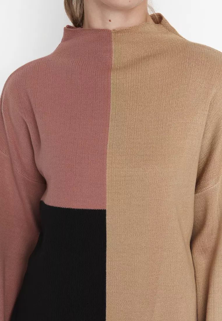 Colour Block Knitted Sweater