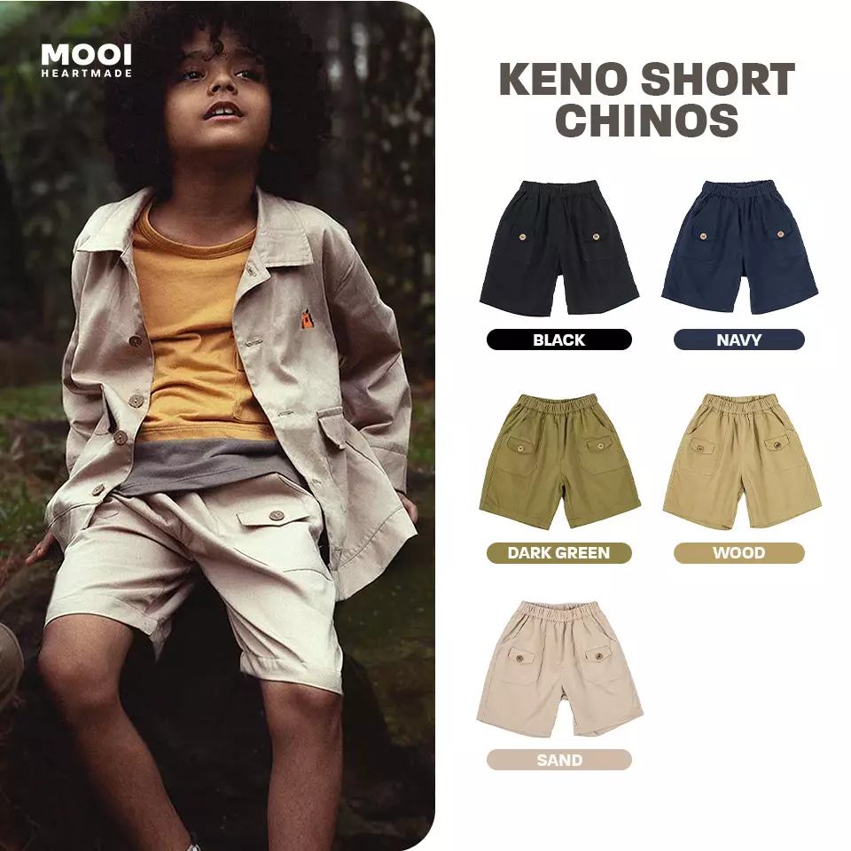 Mooi Celana Pendek Keno Short Chinos - Wood