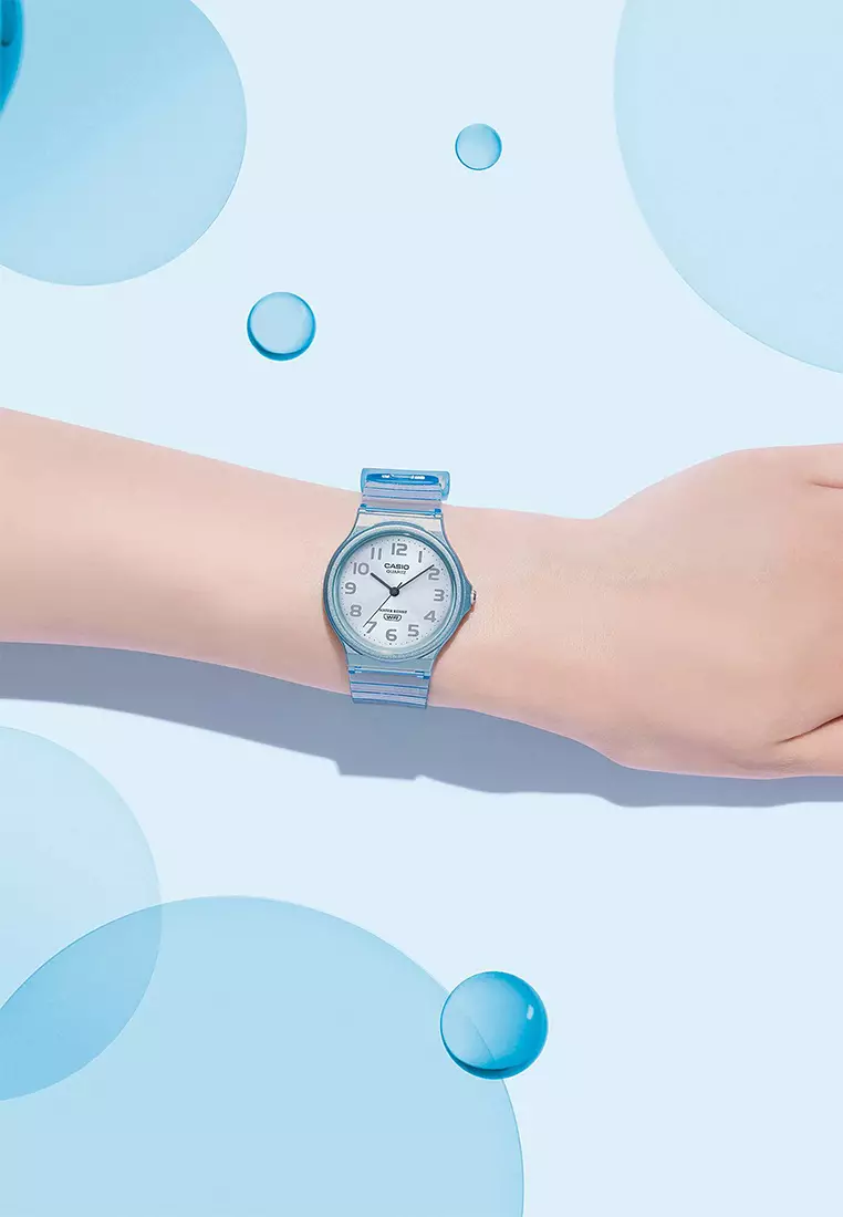 Casio - Jam Tangan Analog Wanita - Blue - Resin Strap - MQ-24S-2B