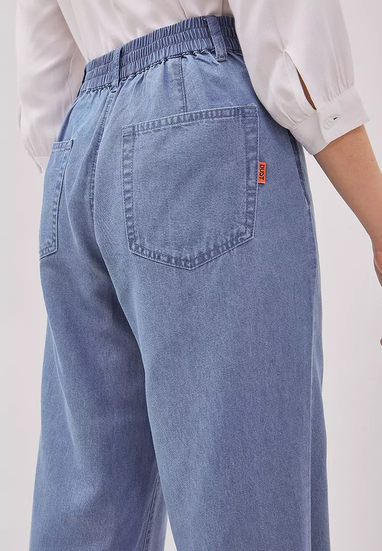 DUST Celana High Loose Jeans Kailani Biru TENCEL™ Comfease (D.39130)