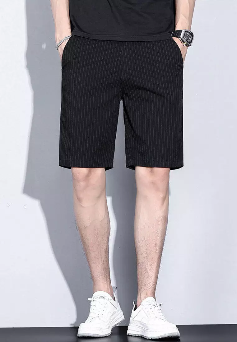 Stripe Casual Suit Shorts