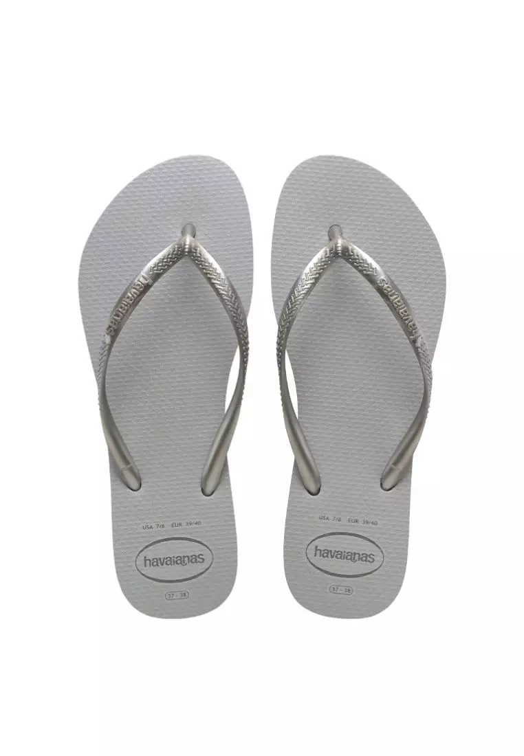 Women Slim Gloss - Grey/Ice Gray Flip Flops