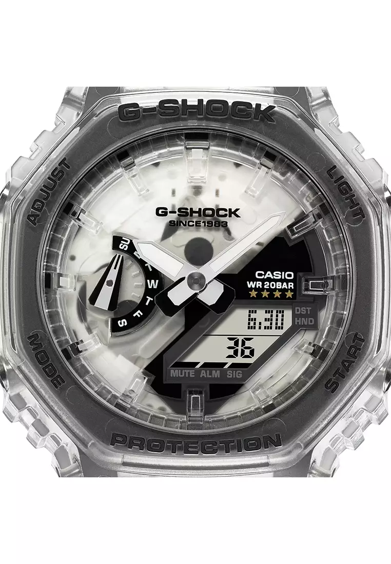 Jam Tangan Analog Digital Pria G-Shock 40th Anniversary Clear Remix GA-2140RX-7A Resin Band