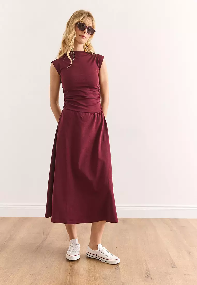 Waist Fitted Steel Interlock Dress