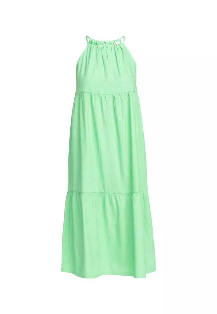 sage green olive green bridesmaid dresses Charming Satin Sage Sheath Halter Long Bridesmaid Dress – Lovedreamdress