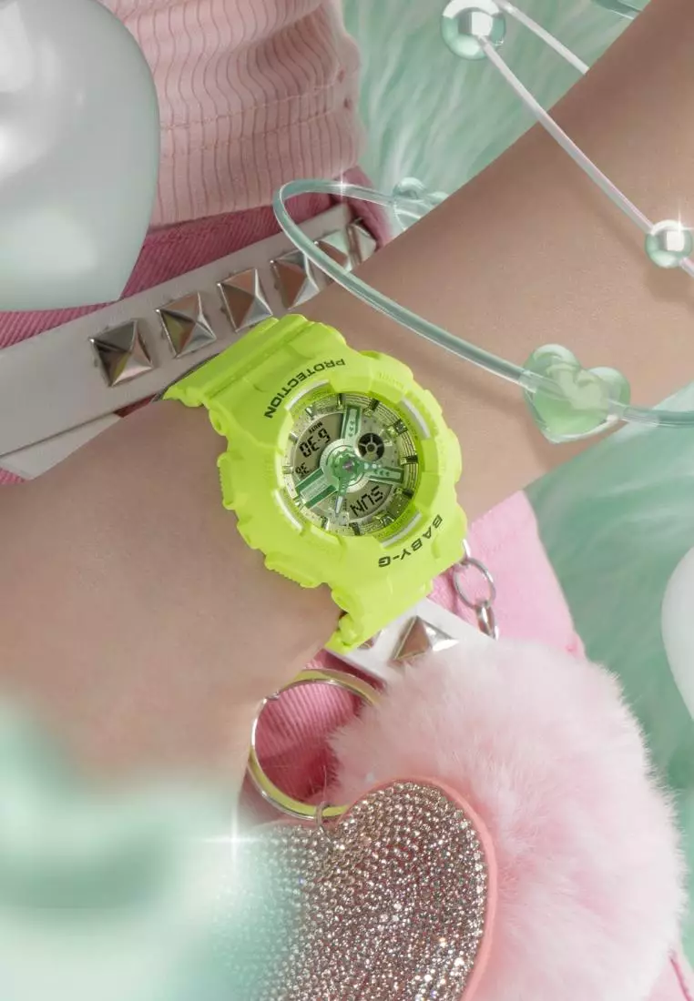 Buy Casio Casio Baby-G BA-110 Series Lime Resin Watch BA-110YK