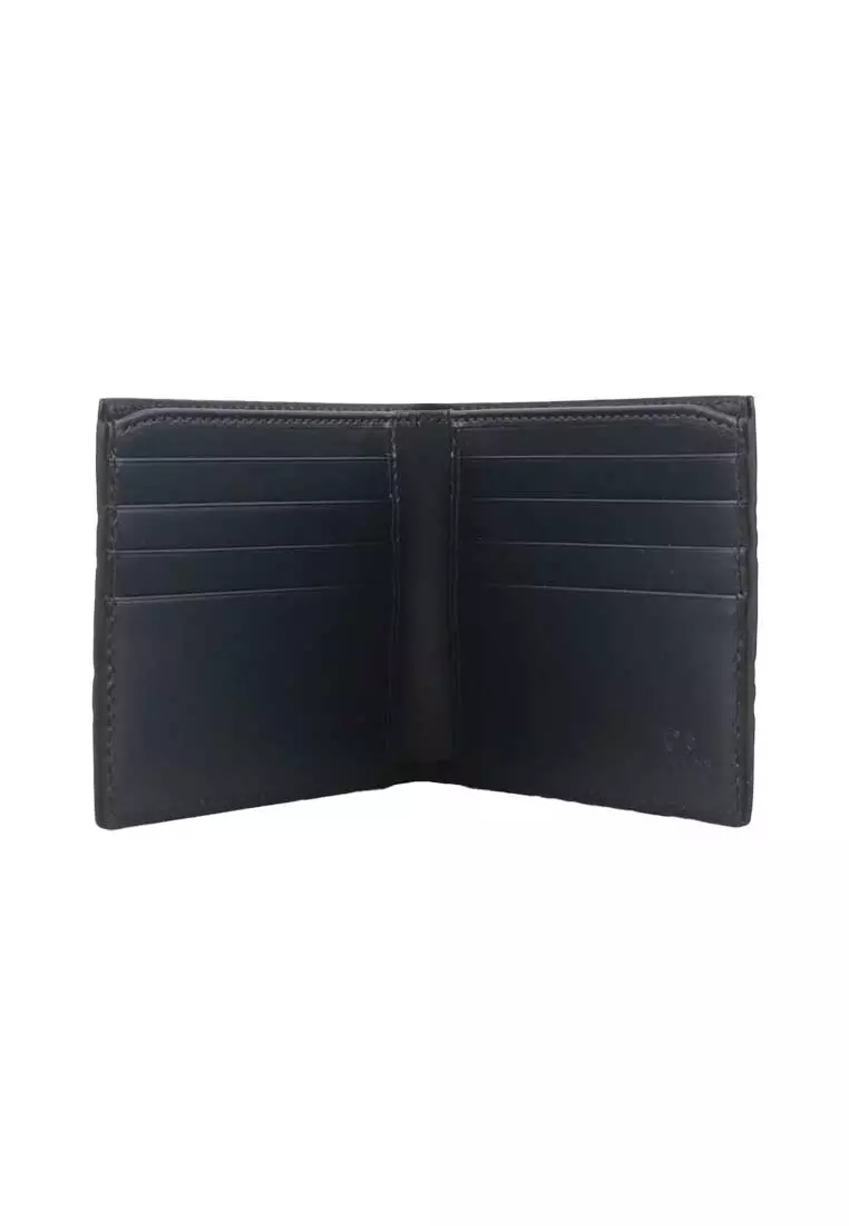 Men's Signature GG Leather Bifold Wallet Navy 779836