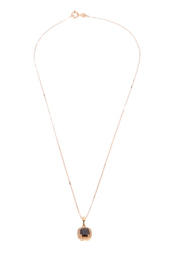 Buy Fleur Jewelry Square Black Onyx Crystal Necklace 21 Online Zalora Philippines