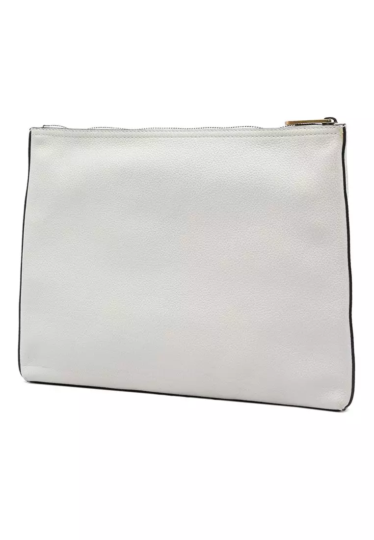 Pre-Loved Gucci Medium Calfskin Logo Portfolio Clutch