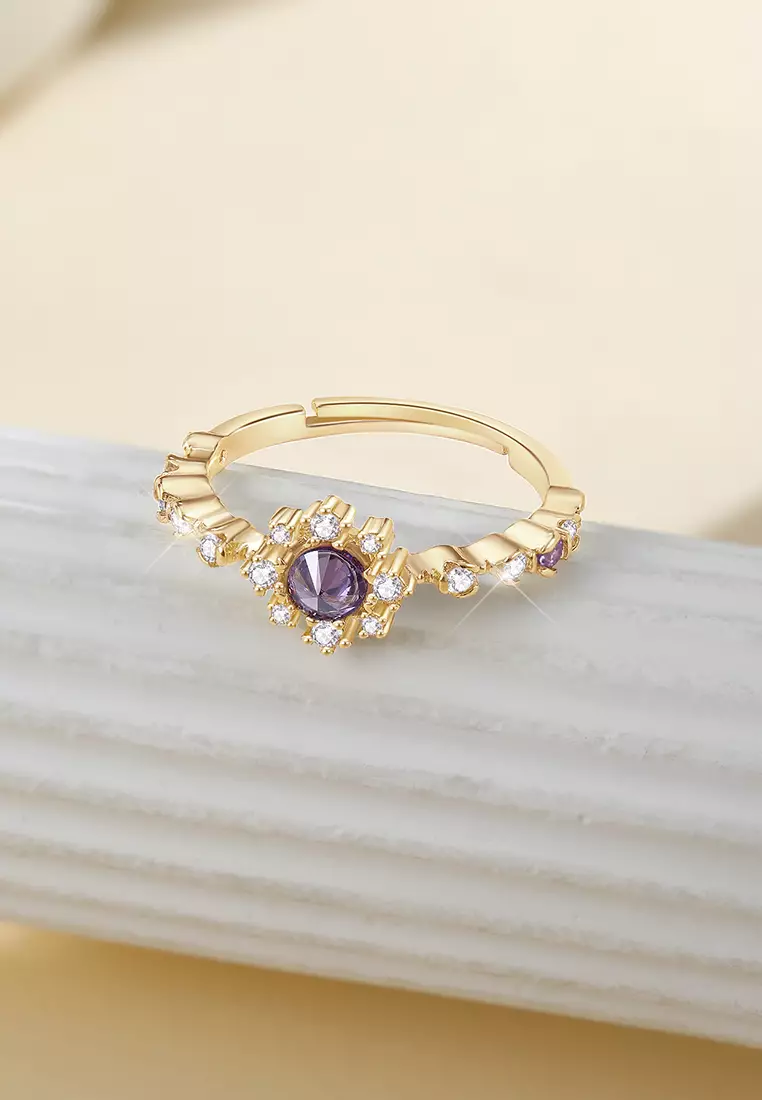 Cincin Wanita Korea Elegan Perhiasan Original Free Size Zircon 5A Cincin Cewek Berlian Rings