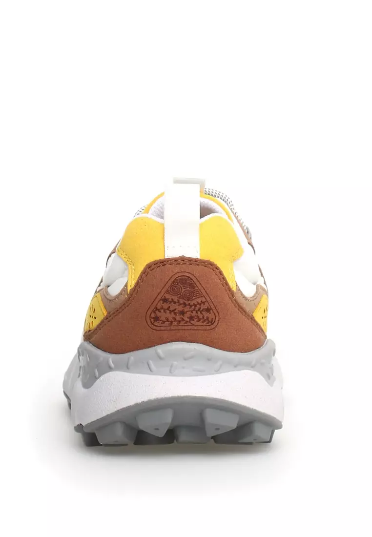 FLOWER MOUNTAIN Scarpe Unisex Yamano 3 | Sneaker In Pelle Scamosciata, Design Stravagante, Suola Grip Per Città E Campagna, Colore Beige