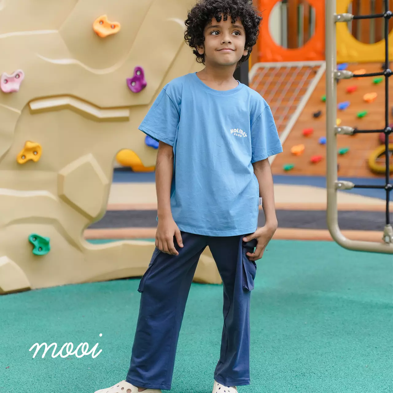 Mooi Celana Panjang Cargo Anak Laki-Laki Calvin Cargo Pants - Black