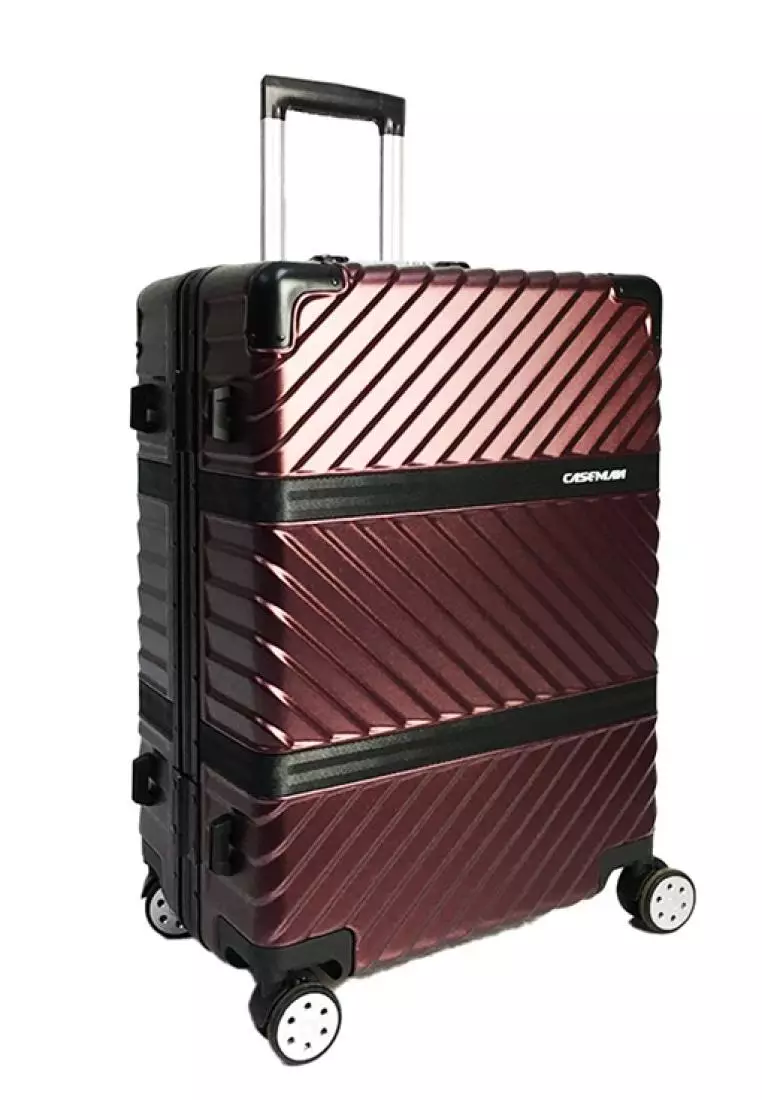 Caseman 20" Metallic Style PC Harcase Travel Luggage w TSA Clip Lock - XA2329