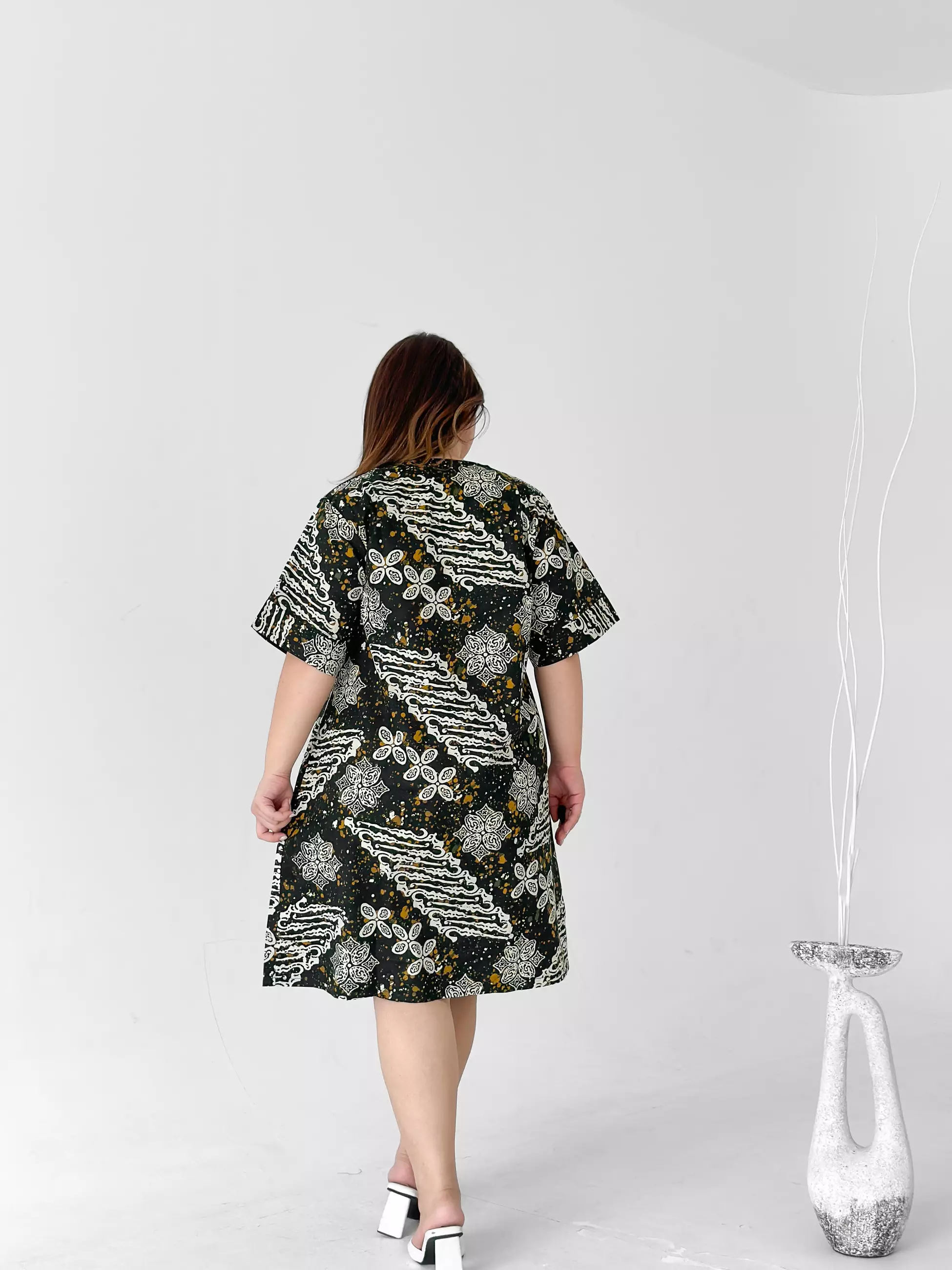 xtramiles Ladies dress zelia batik dress deep emerald