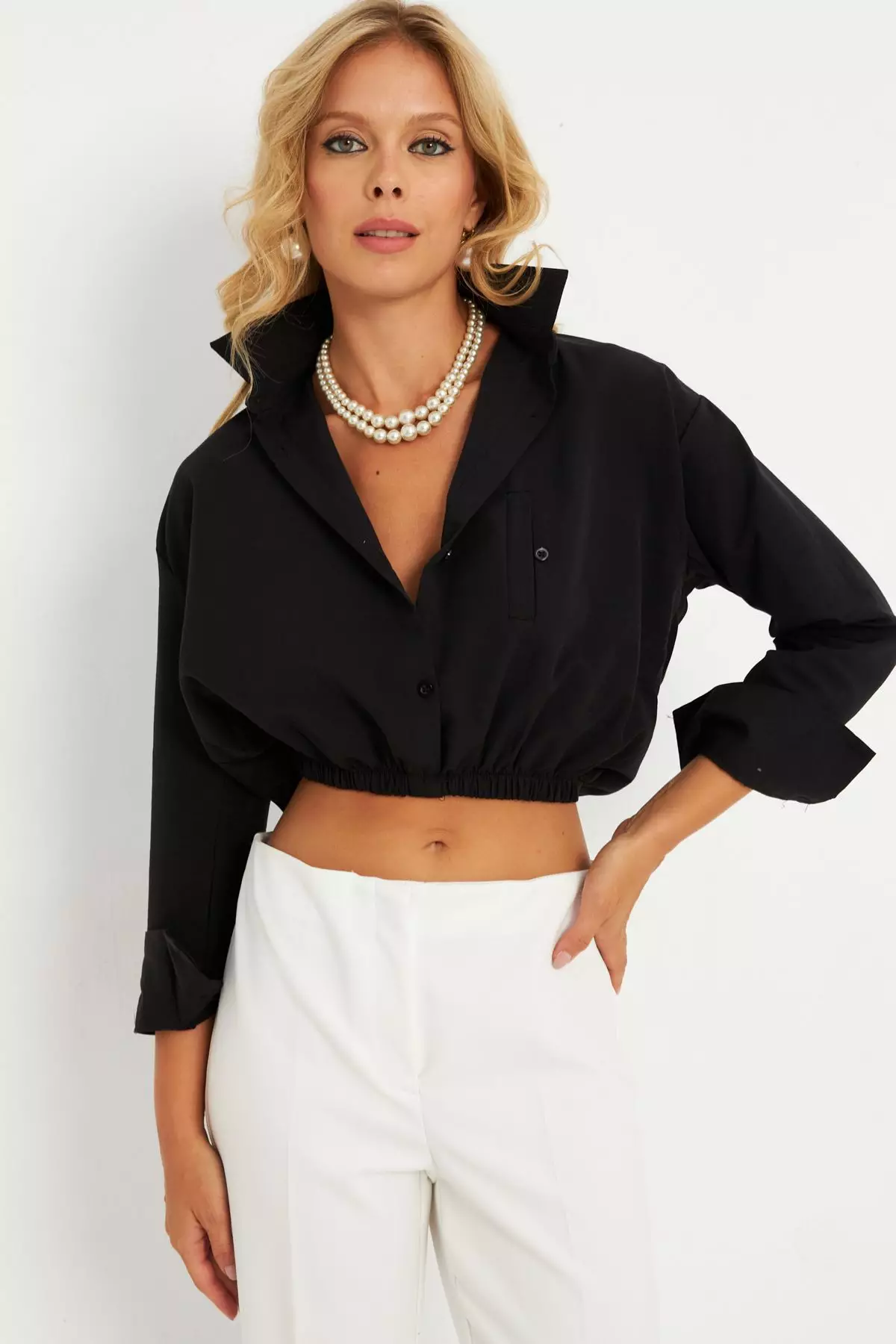 Shirt with Elastic Waist