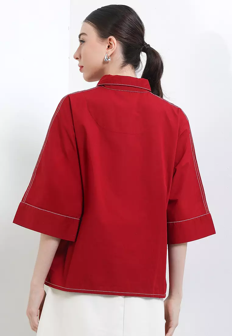 Jual Lois Jeans Cotton Poplin Shirt KC873 Original 2025 ZALORA