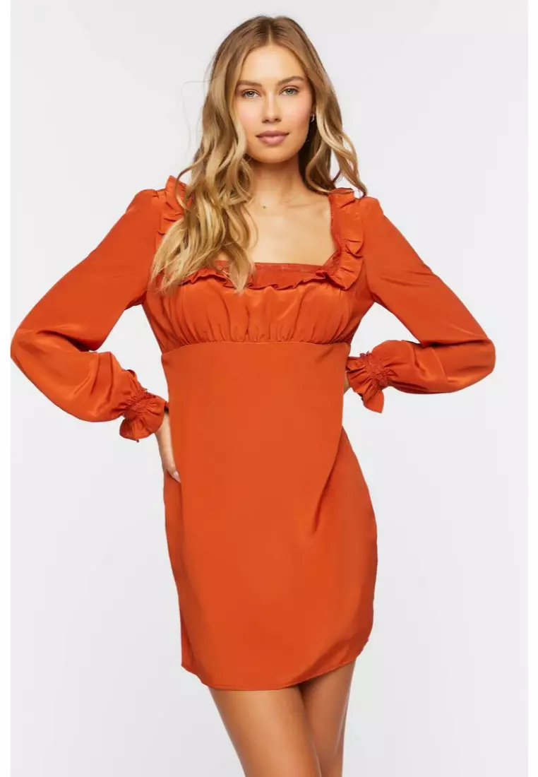 Forever 21 orange dress clearance
