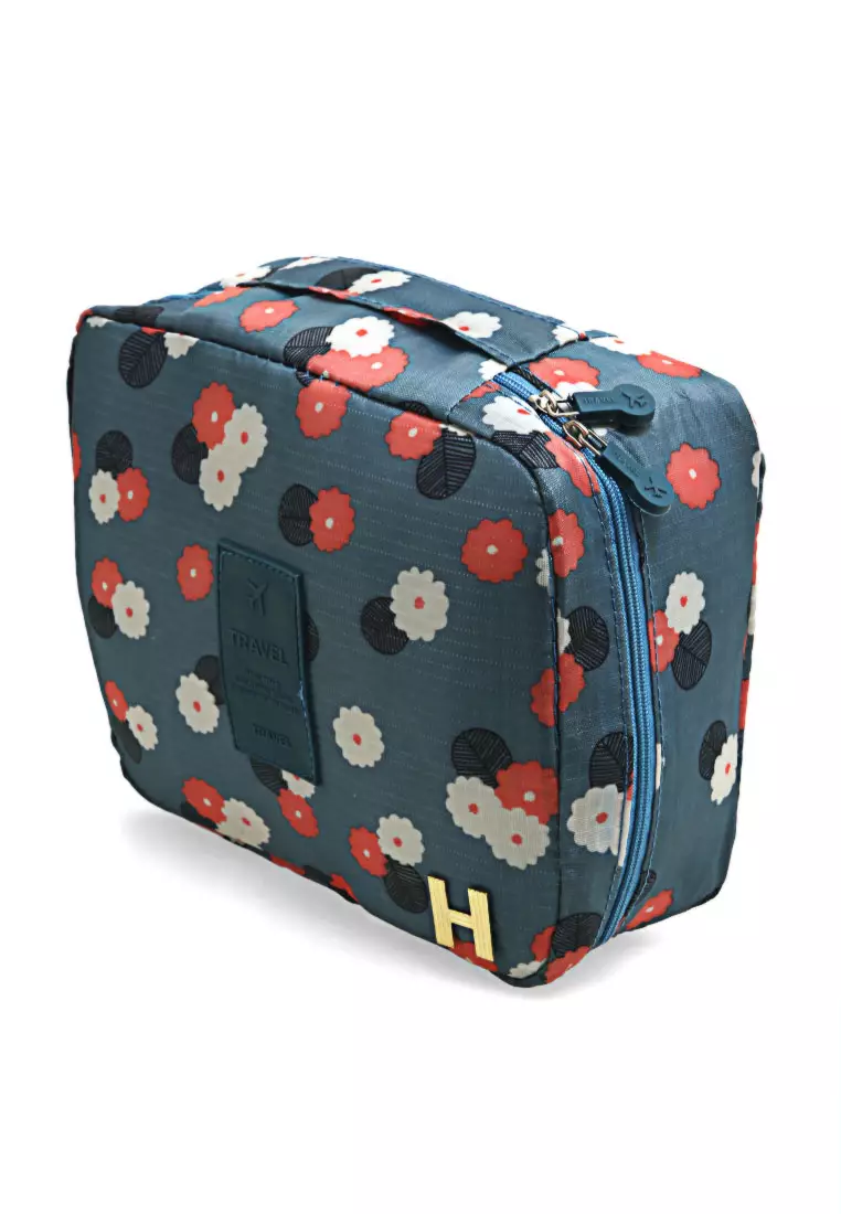 Bloos Tas Travel Bag in Bag Organizer untuk Kosmetik Sabun Many Pockets Anti Air Material Nylon ORIGINAL - Blue