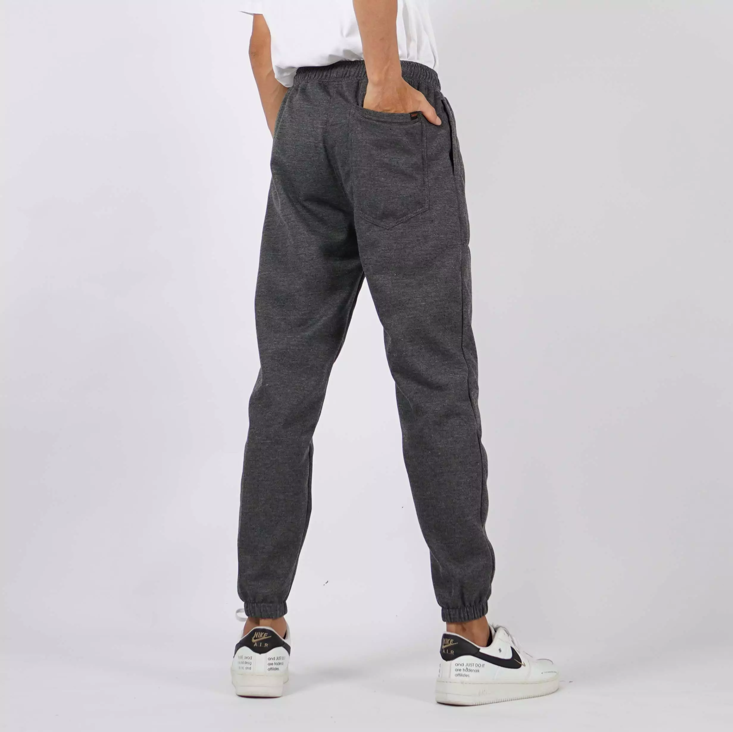 DIEGO Celana Casual Pria Celana Panjang Training Jogger Pants - Abu Tua