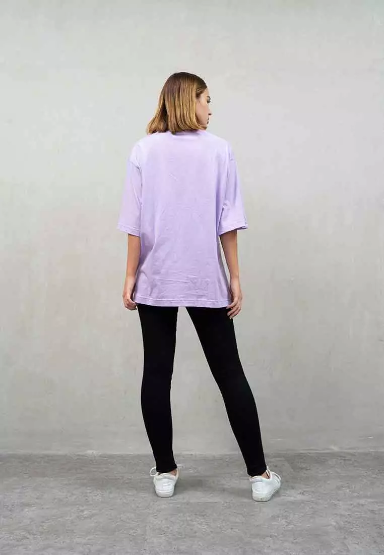 kaos oversized polos pria wanita oversize shirt lilac houseofcuff