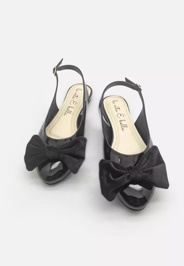 Slingback Women Flat Sandal with Bow