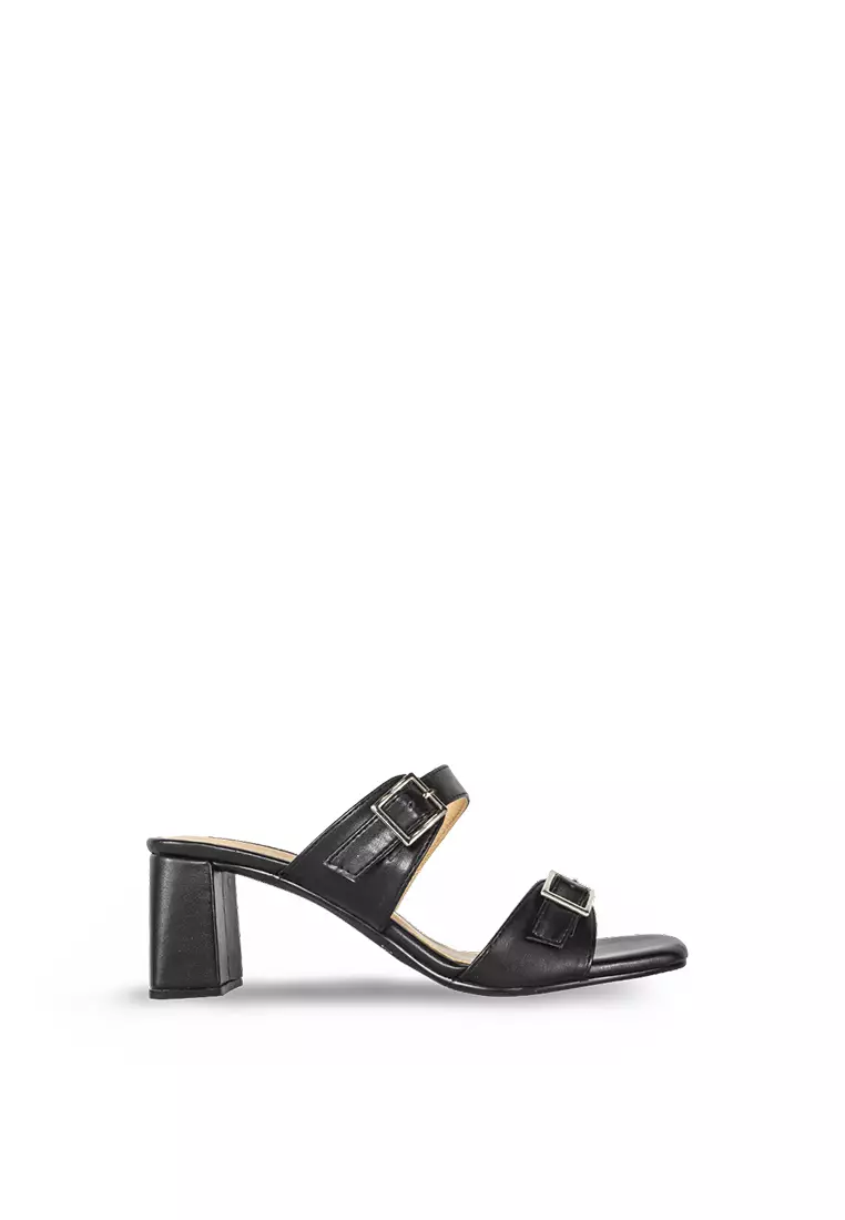 Discount on Zanea Shoes  shoes - SKU: Buckle Strap Mule Heels