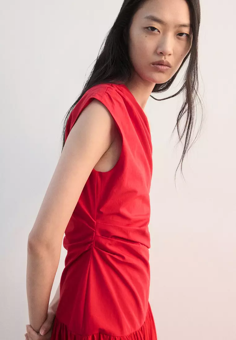 Asymmetrical Pleated Dress