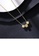 Glamorousky white 925 Sterling Silver Plated Gold Fashion Simple Geometric Square Necklace with Cubic Zirconia and Necklace 80FBDACBAC4261GS_4