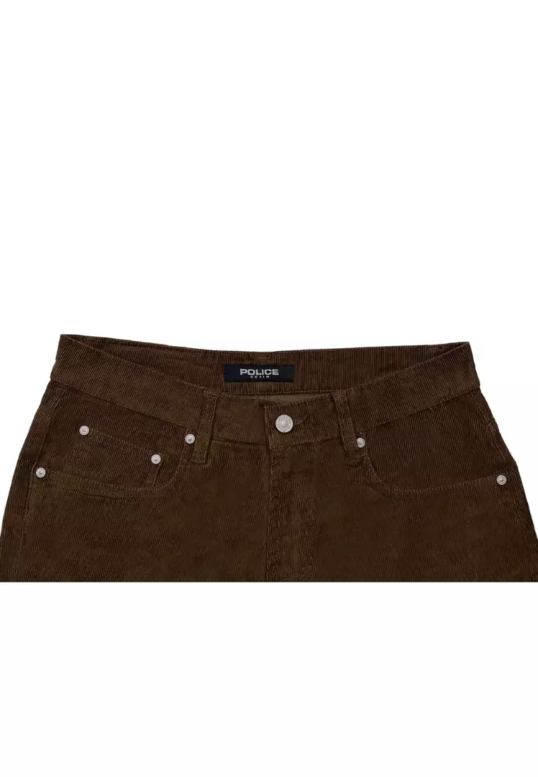 POLICE Celana Corduroy Premium Panjang Regular Fit Pria