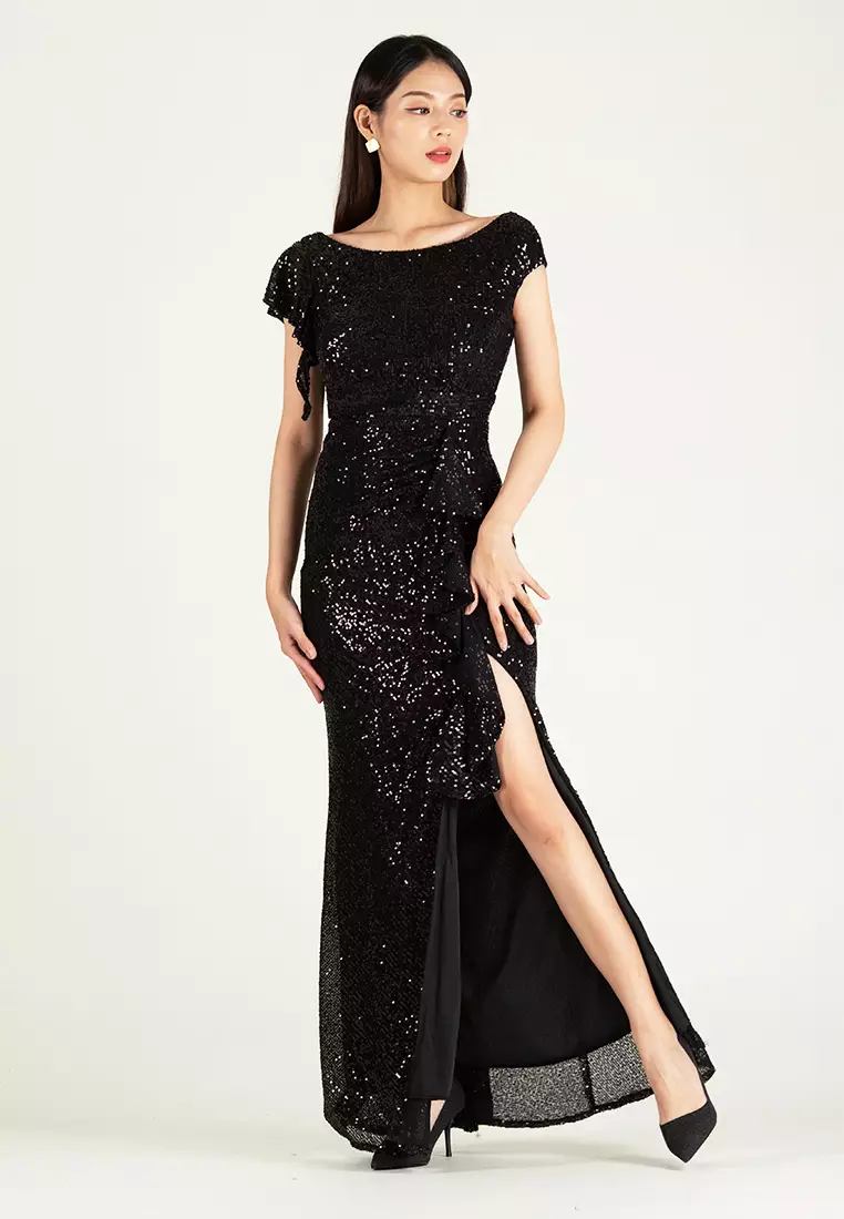 Bebe black top maxi dress