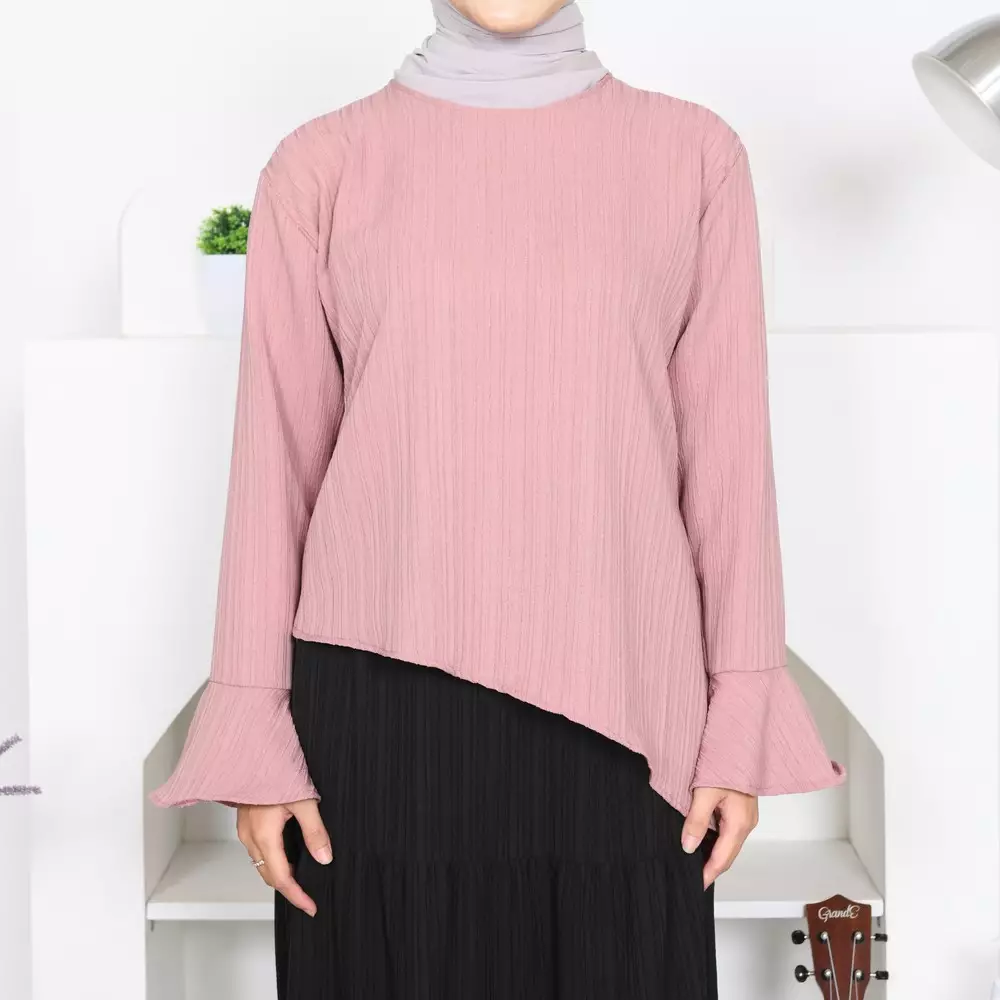 Giselle Blouse Asimetris - Dove M19825 R57S3