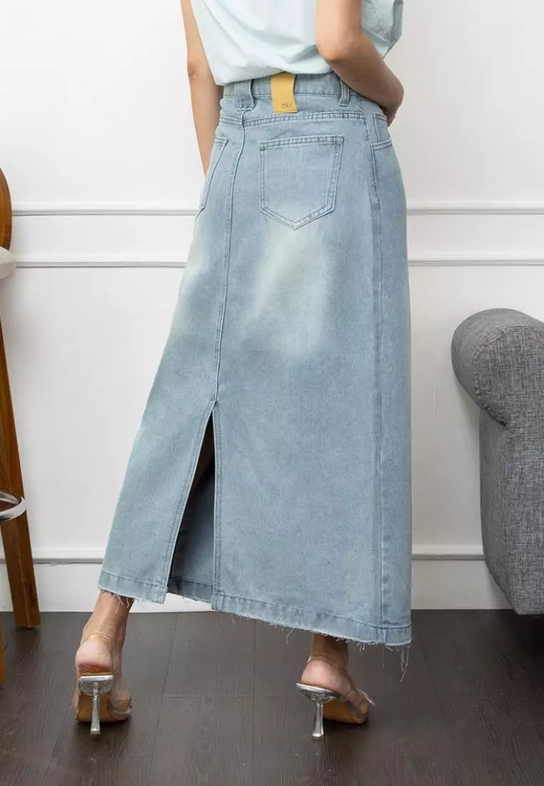 Dezilla Skirt Unfinished in Light Blue