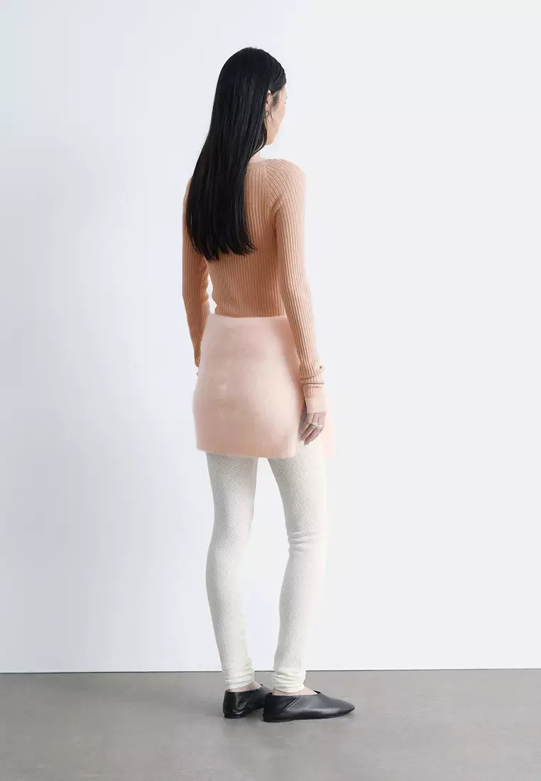 Mohair-Blend Brushed Cardigan