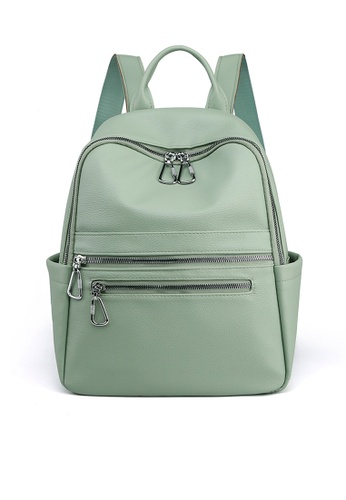 Twenty Eight Shoes green Litchi Grain Faux Leather Backpack ZDL10300030 15B08AC547FE92GS_1