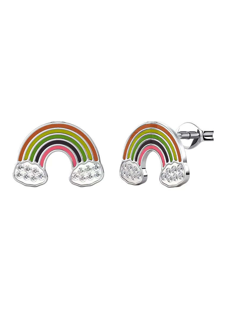 Rainbow earrings silver online
